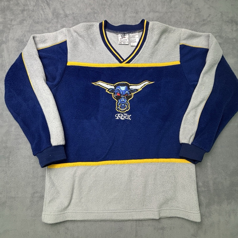 VTG‎ Kids WWF The Rock Fleece Size Large 14/16 Wrestling The People's Champ